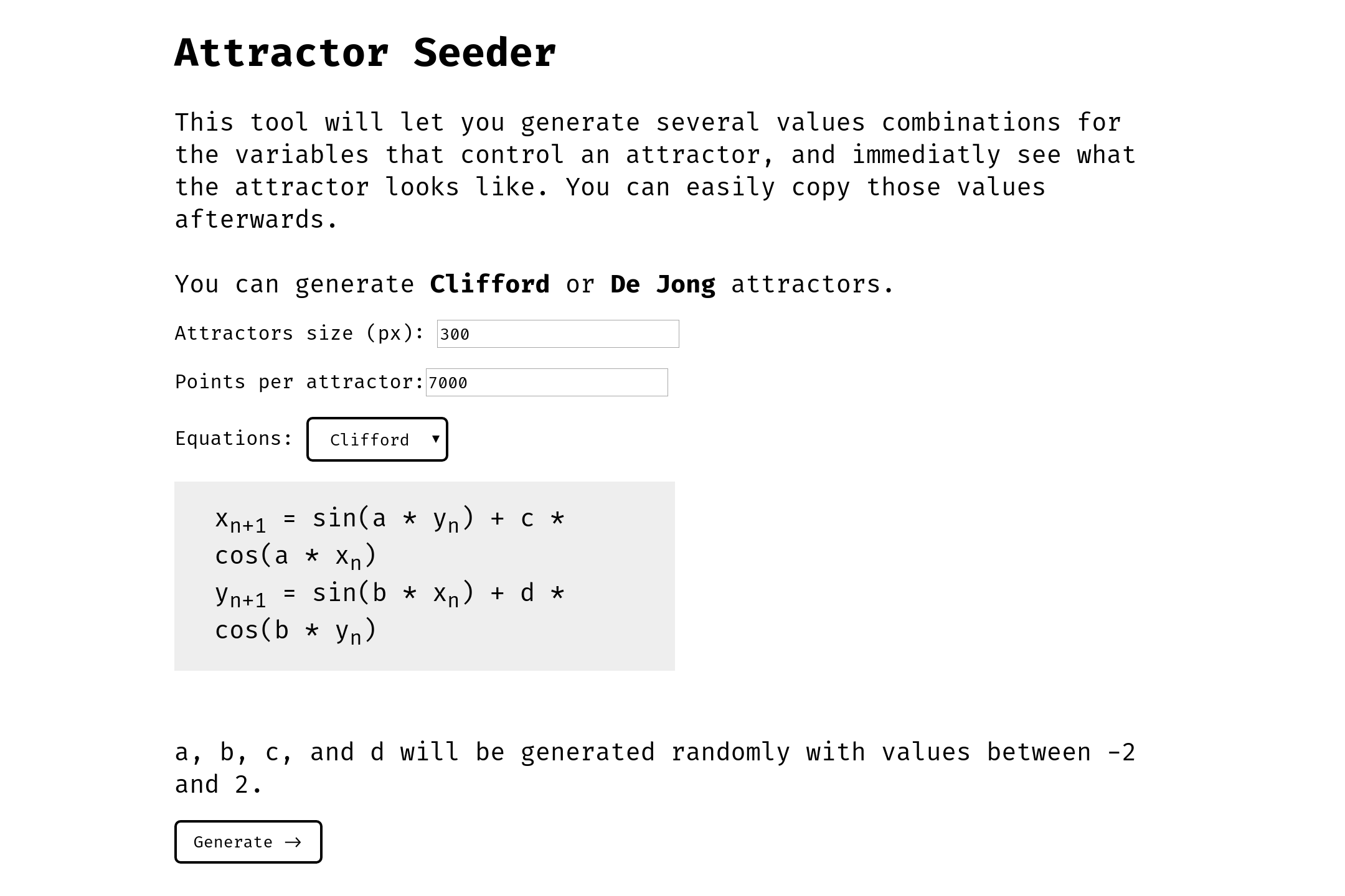 Attractor Seeder Home